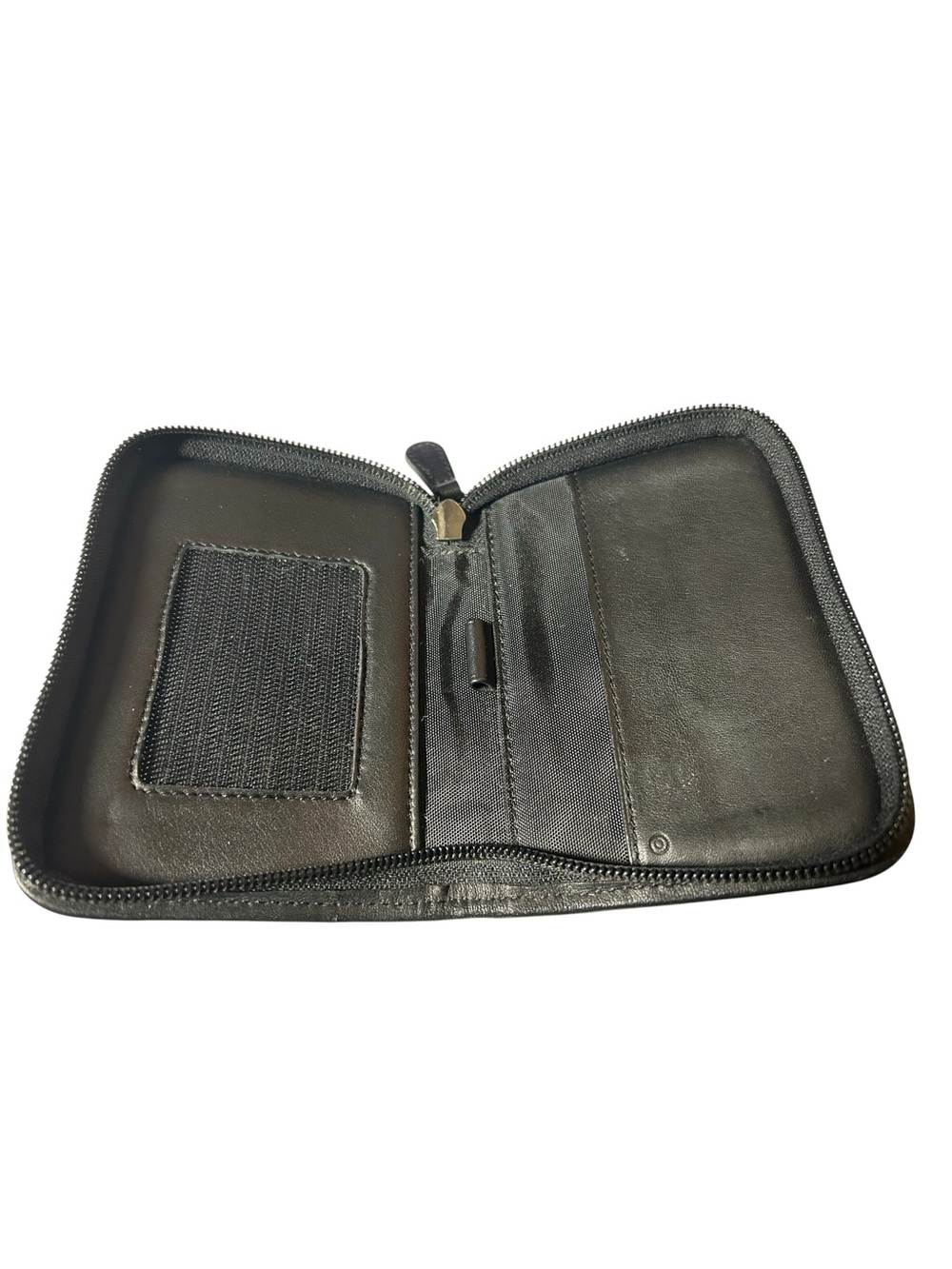 Vintage Coach Black Leather Zip Around Travel Organizer Planner Wallet - Picture 6 of 6